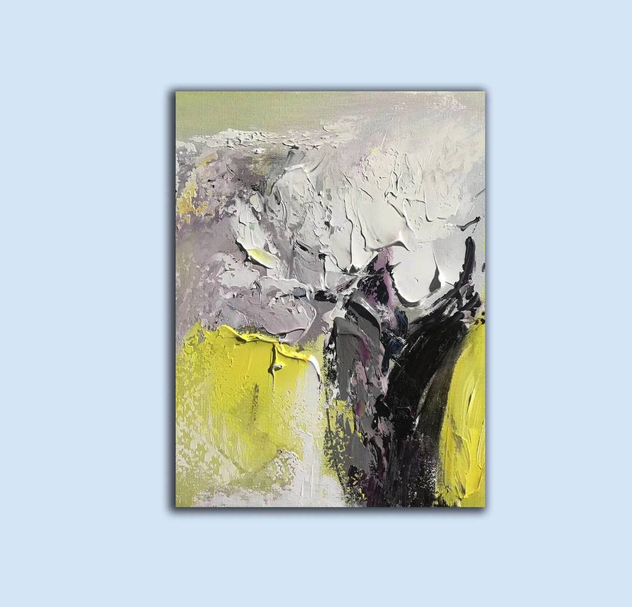 Black Modern Office Abstract Canvas Artwork 0E6BY wall art